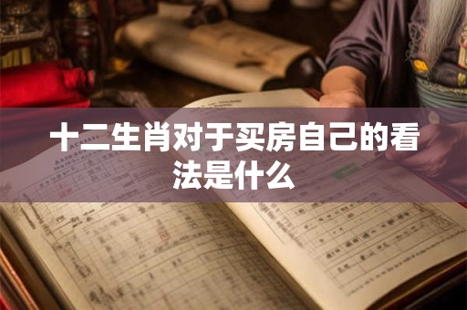 十二生肖对于买房自己的看法是什么
