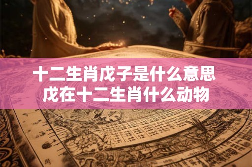 十二生肖戊子是什么意思 戊在十二生肖什么动物