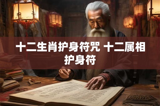 十二生肖护身符咒 十二属相护身符