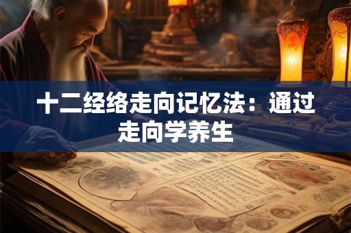 详细阅读:十二经络走向记忆法:通过走向学养生 十二经络走向记忆法:通过走向学养生