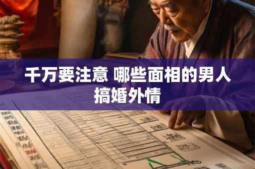 千万要注意 哪些面相的男人搞婚外情