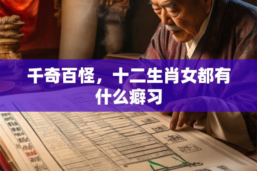 千奇百怪，十二生肖女都有什么癖习