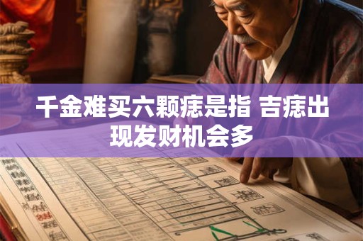 千金难买六颗痣是指 吉痣出现发财机会多