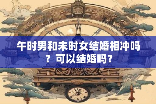午时男和未时女结婚相冲吗？可以结婚吗？