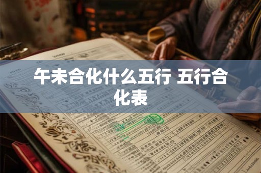 午未合化什么五行 五行合化表