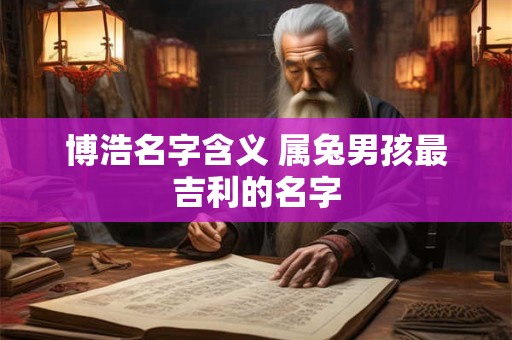 博浩名字含义 属兔男孩最吉利的名字