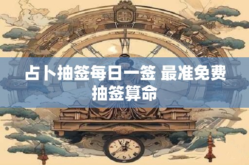 占卜抽签每日一签 最准免费抽签算命