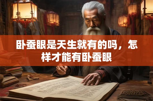 卧蚕眼是天生就有的吗，怎样才能有卧蚕眼