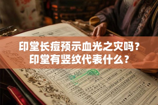 印堂面相解析，印堂有悬针纹克子吗