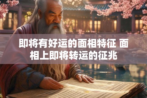 即将有好运的面相特征 面相上即将转运的征兆
