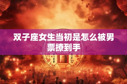双子座女生对男生动手动脚代表什么
