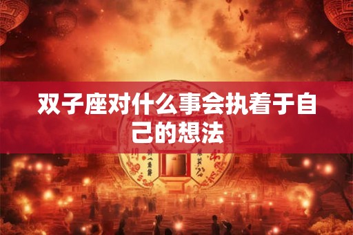 双子座对什么事会执着于自己的想法