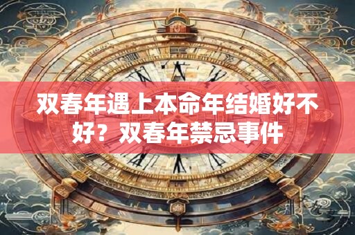 双春年遇上本命年结婚好不好？双春年禁忌事件