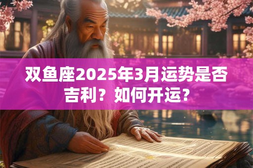 双鱼座2025年12月份运势解析