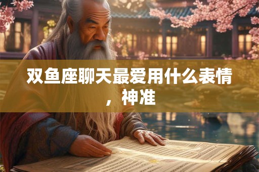双鱼座聊天最爱用什么表情,神准 双鱼座聊天最爱用什么表情,神准