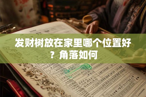 发财树放在家里哪个位置好？角落如何