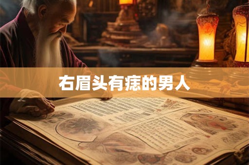 右眉头有痣的男人