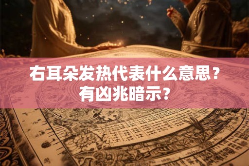 右耳朵发热代表什么意思？有凶兆暗示？