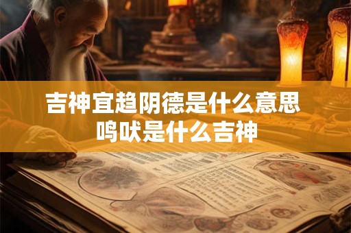吉神宜趋阴德是什么意思 鸣吠是什么吉神