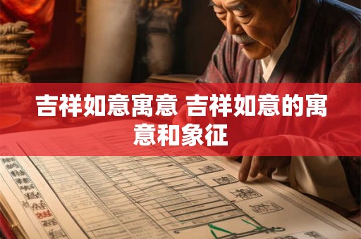 吉祥安康的意思 吉祥如意的寓意和象征