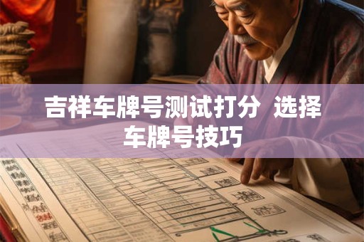 吉祥车牌号测试打分  选择车牌号技巧