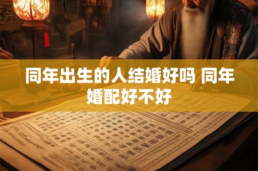 同年出生的人结婚好吗 同年婚配好不好
