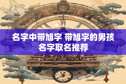 名字中带旭字 带旭字的男孩名字取名推荐