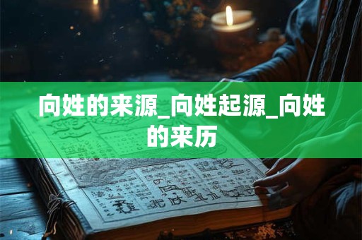向姓的来源_向姓起源_向姓的来历