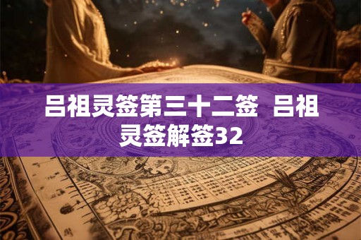 吕祖灵签第三十二签  吕祖灵签解签32