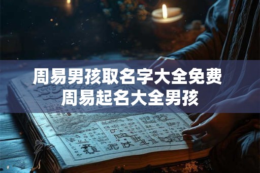 周易男孩取名字大全免费 周易起名大全男孩