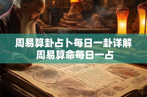 周易算卦占卜每日一卦详解 周易算命每日一占