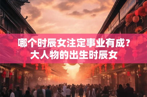 哪个时辰女注定事业有成？大人物的出生时辰女