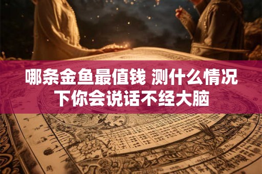 详细阅读:哪条金鱼最值钱 测什么情况下你会说话不经大脑 哪条金鱼最值钱 测什么情况下你会说话不经大脑