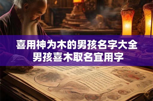 喜用神为木的男孩名字大全 男孩喜木取名宜用字