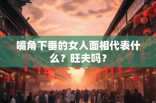 嘴角下垂的女人面相代表什么？旺夫吗？