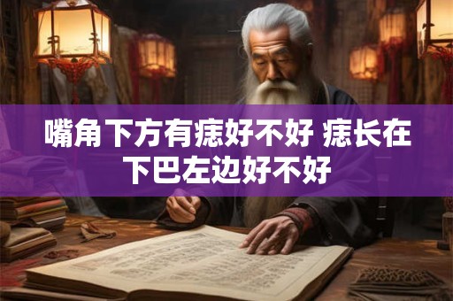 嘴角下方有痣好不好 痣长在下巴左边好不好