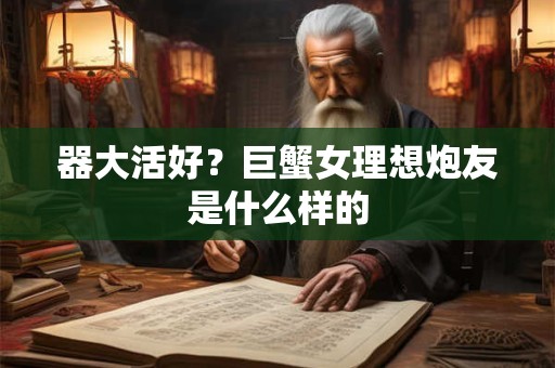器大活好？巨蟹女理想炮友是什么样的