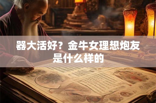 器大活好？金牛女理想炮友是什么样的