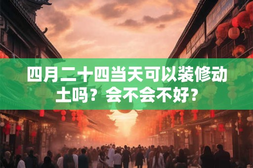 四月二十二日适合装修动土吗？有什么讲究？