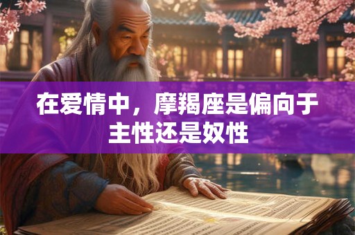 在爱情中，摩羯座是偏向于主性还是奴性