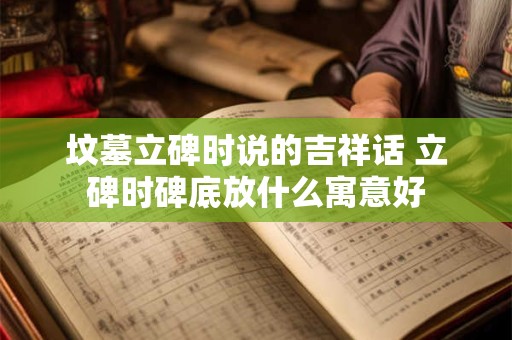 坟墓立碑时说的吉祥话 立碑时碑底放什么寓意好