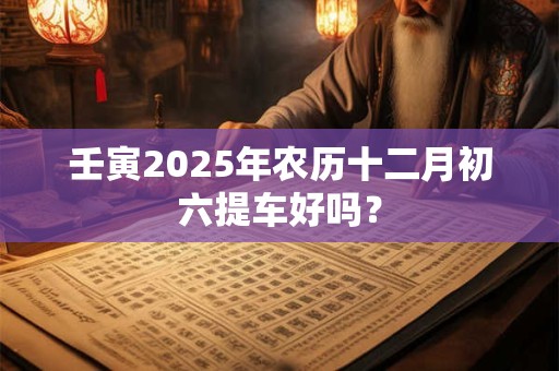 壬寅2025年农历十二月初六提车好吗？