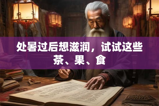 处暑过后想滋润，试试这些茶、果、食