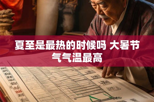 夏至是最热的时候吗？关于夏至的传统习俗知识