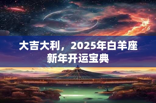 大吉大利，2025年狮子座新年开运宝典