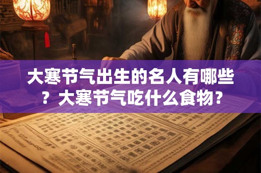 大寒节气传统饮食大盘点 糯米饭驱寒吉祥