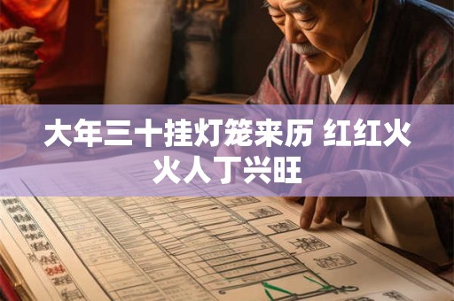 大年三十是吉日吗 三十日子好不好