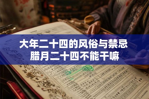 大年二十四的风俗与禁忌 腊月二十四不能干嘛