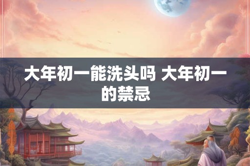 大年初一能洗头吗 大年初一的禁忌