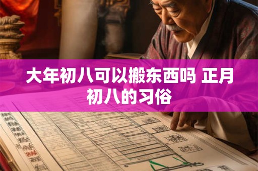 大年初八可以搬东西吗 正月初八的习俗